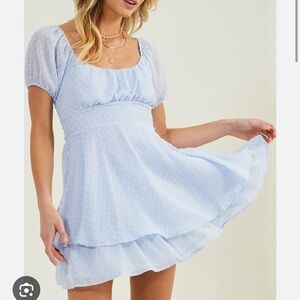 Dainty blue bow dress